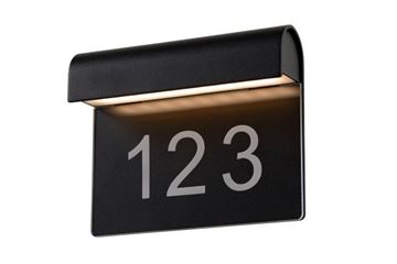 Lucide Thesi LED udendørs væglampe IP54 sort inkl. piktogram sæt 